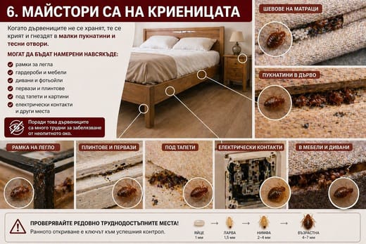 Дървениците се крият добре